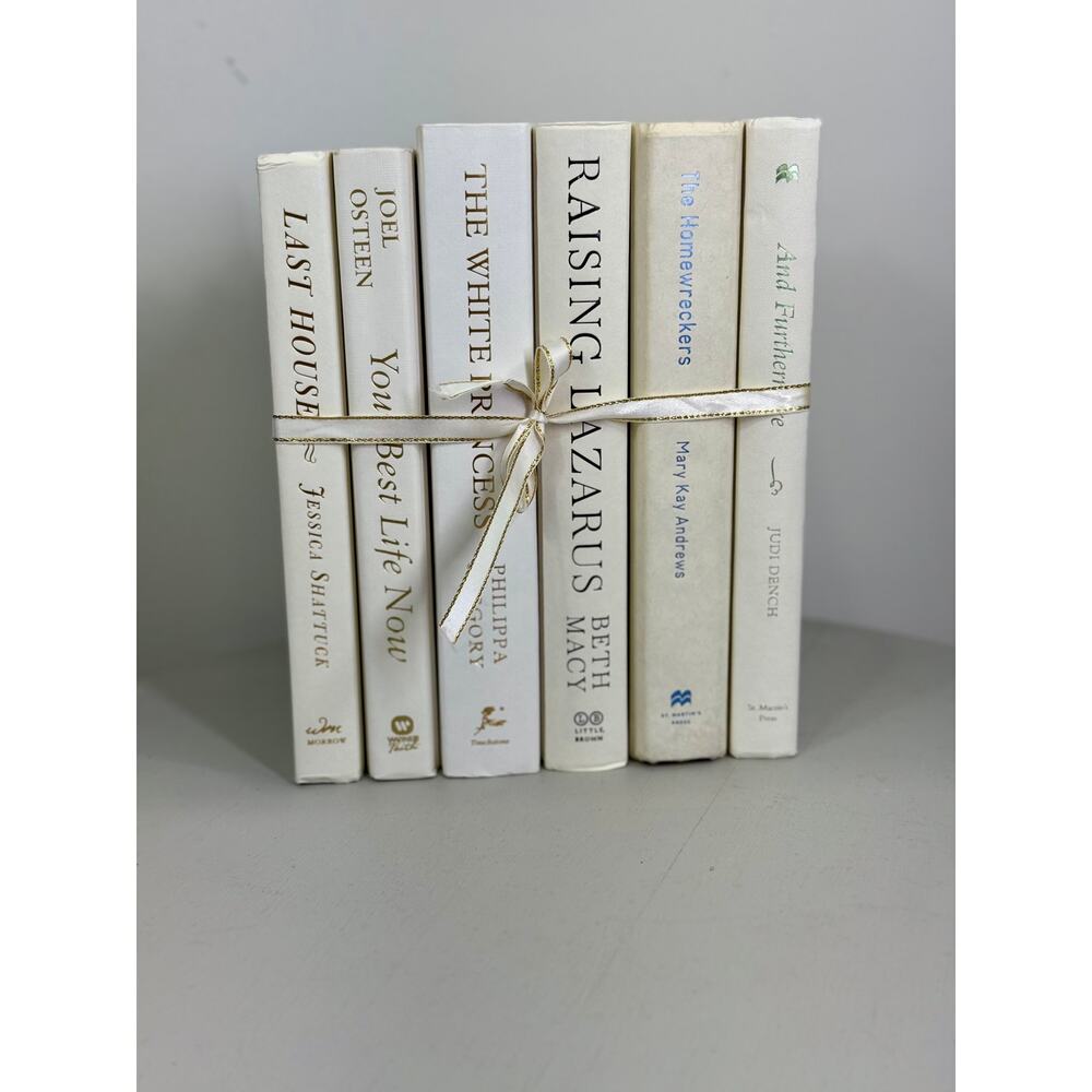 White Decorative Book collection, white book Collection, Vintage Home Decor